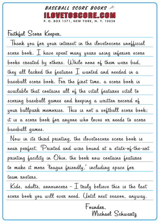 ilovetoscore.com head scorekeeper's official statement